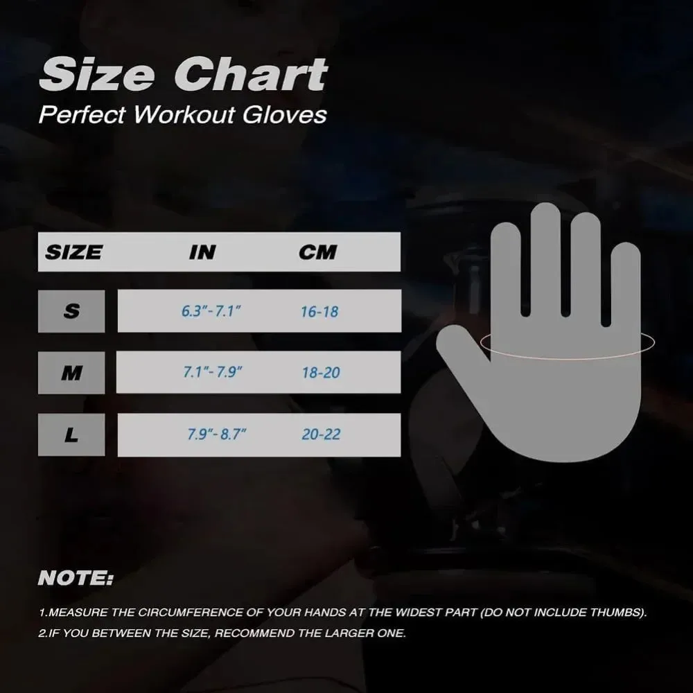 1 Pair Breathable Fingerless Gym Gloves for Men and Women