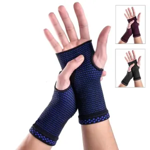 1 Pair Breathable Sweat-absorbing Wrist Compression Sleeves for Men and Women