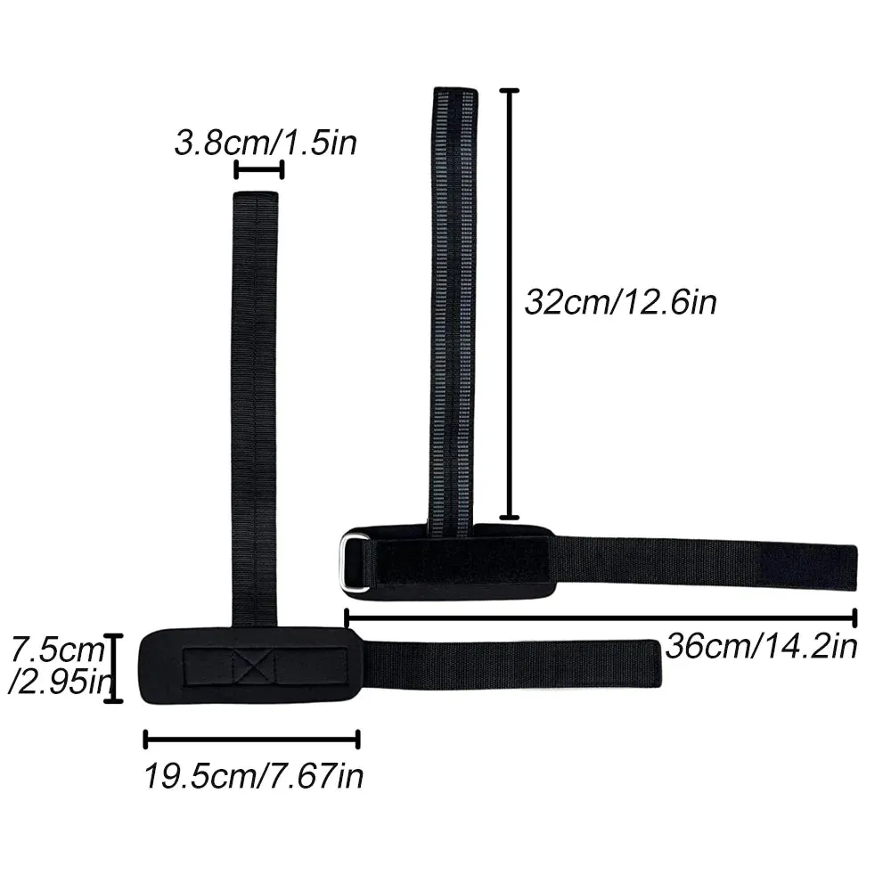 2 Pcs Wrist Support with Lifting Straps for Weightlifting Bodybuilding Powerlifting