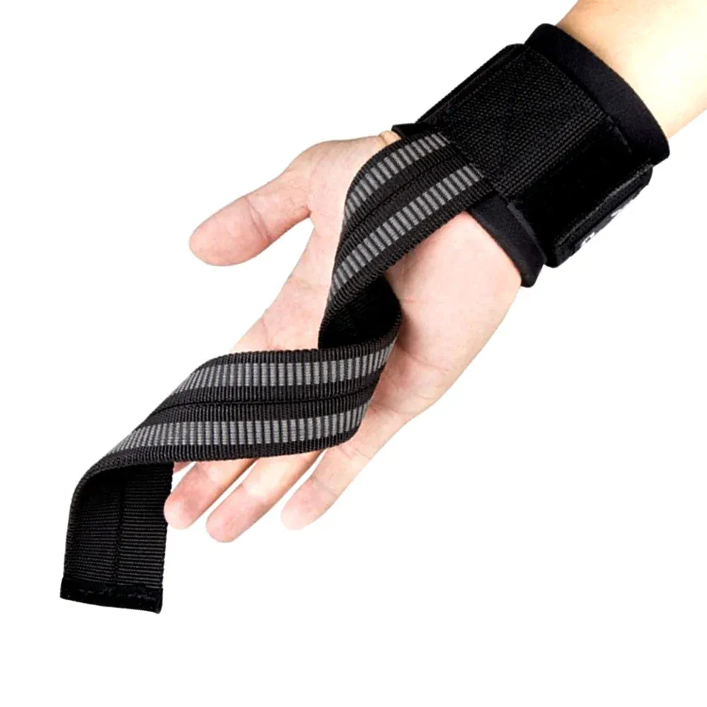 2 Pcs Wrist Support with Lifting Straps for Weightlifting Bodybuilding Powerlifting