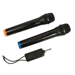 2x Wireless Microphone | Handheld Cordless Professional Mic for Karaoke & Events