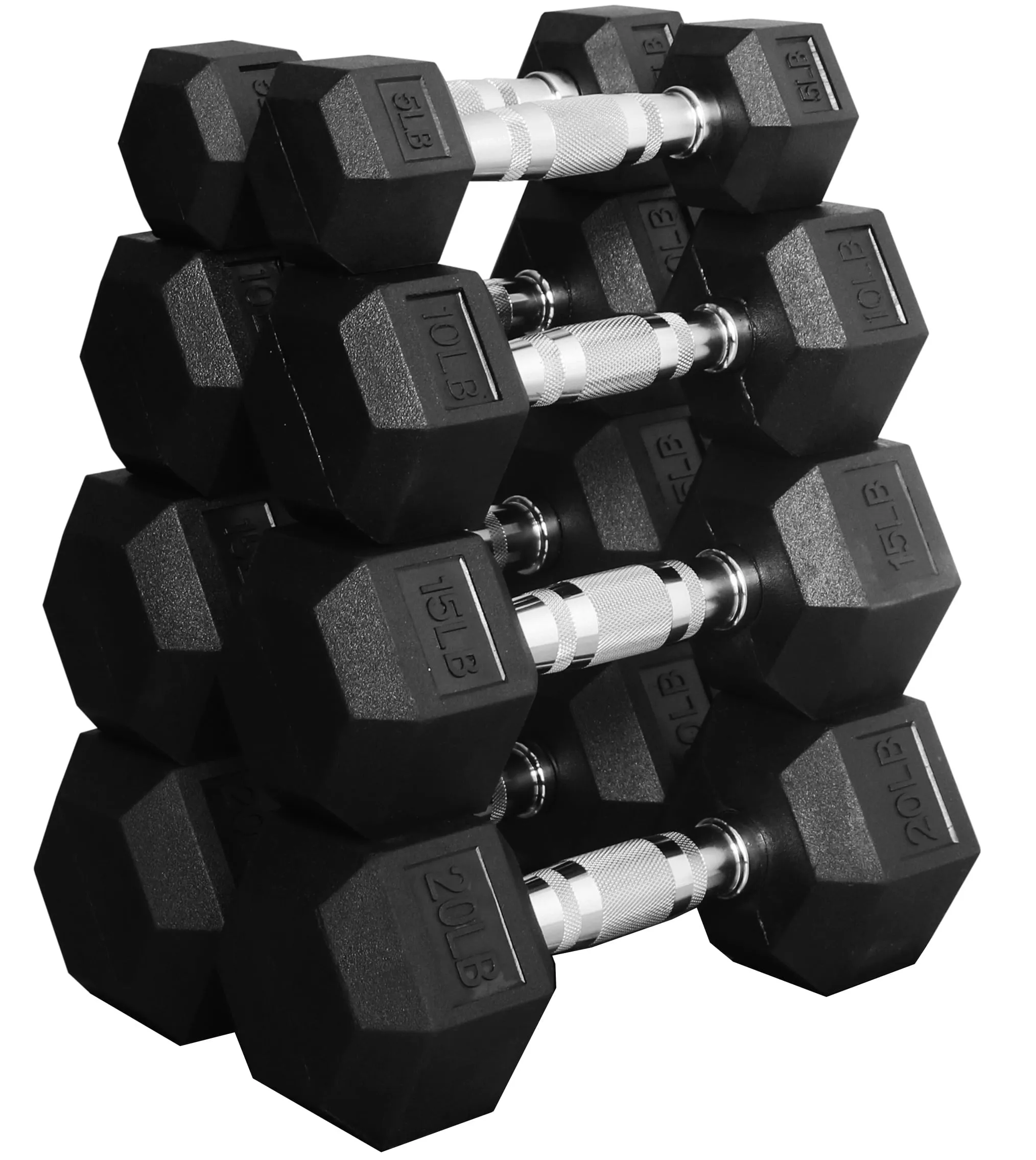 BalanceFrom Dumbbell Set with PowerSpin Rack, 100lb (Black)
