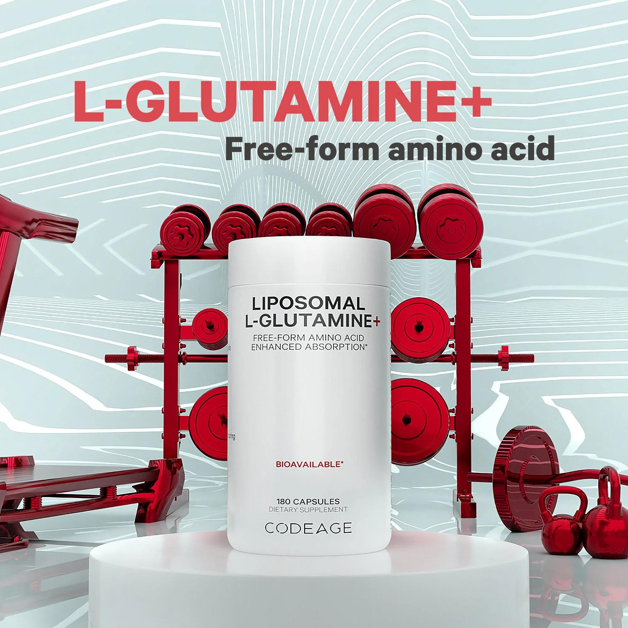 Codeage L-Glutamine  Free-Form Amino Acid Supplement