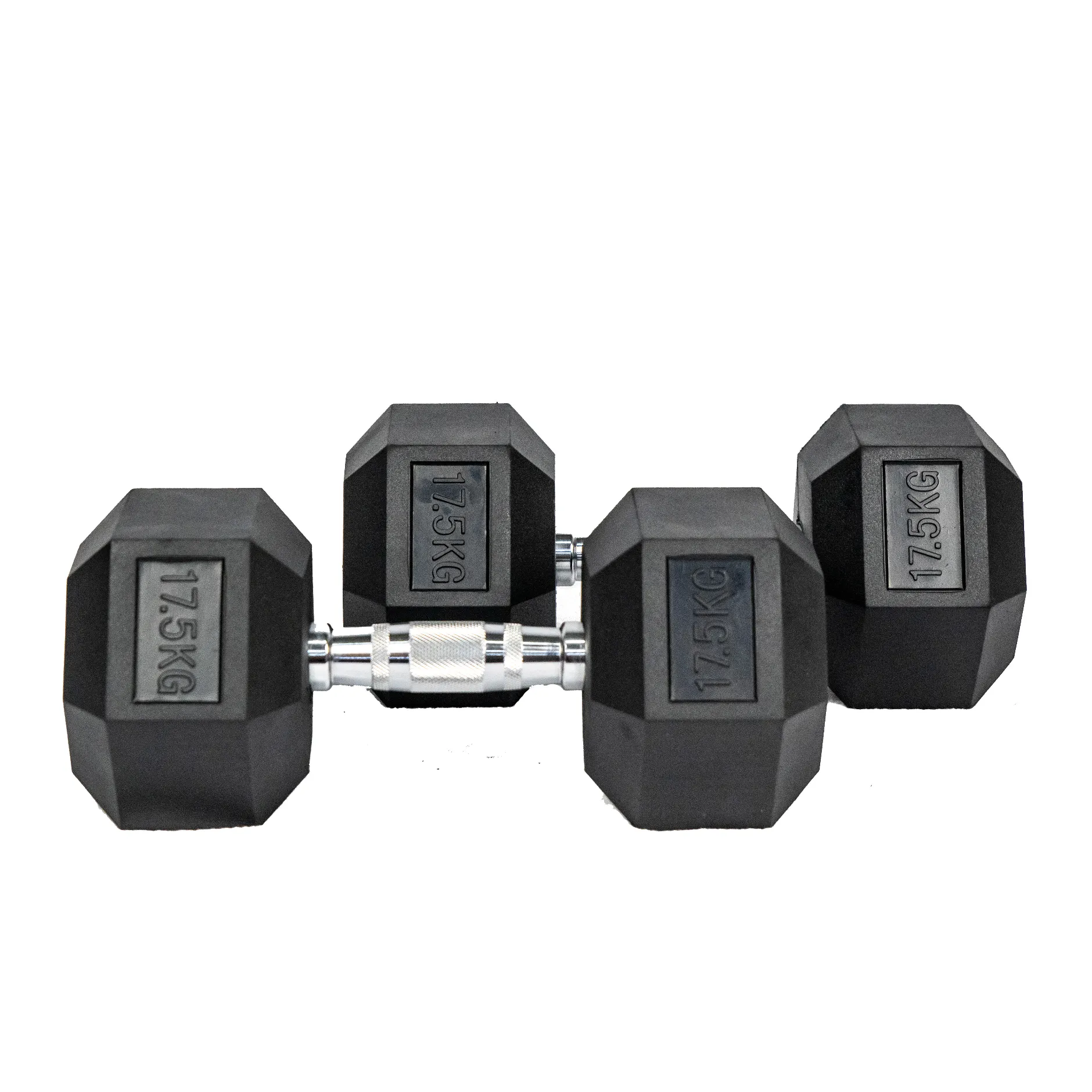 Hexagon Rubber Dumbbell Pair (KG)