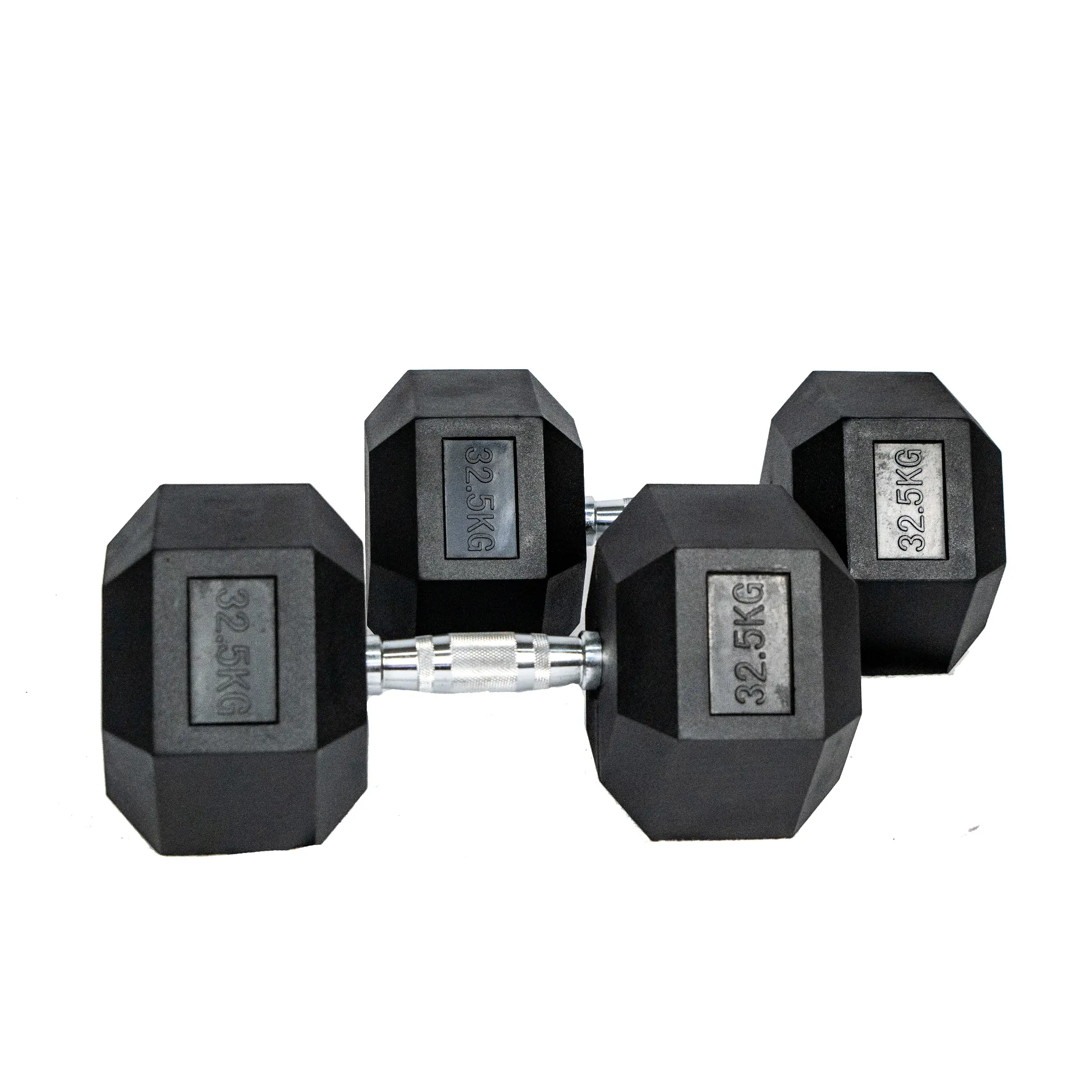 Hexagon Rubber Dumbbell Pair (KG)