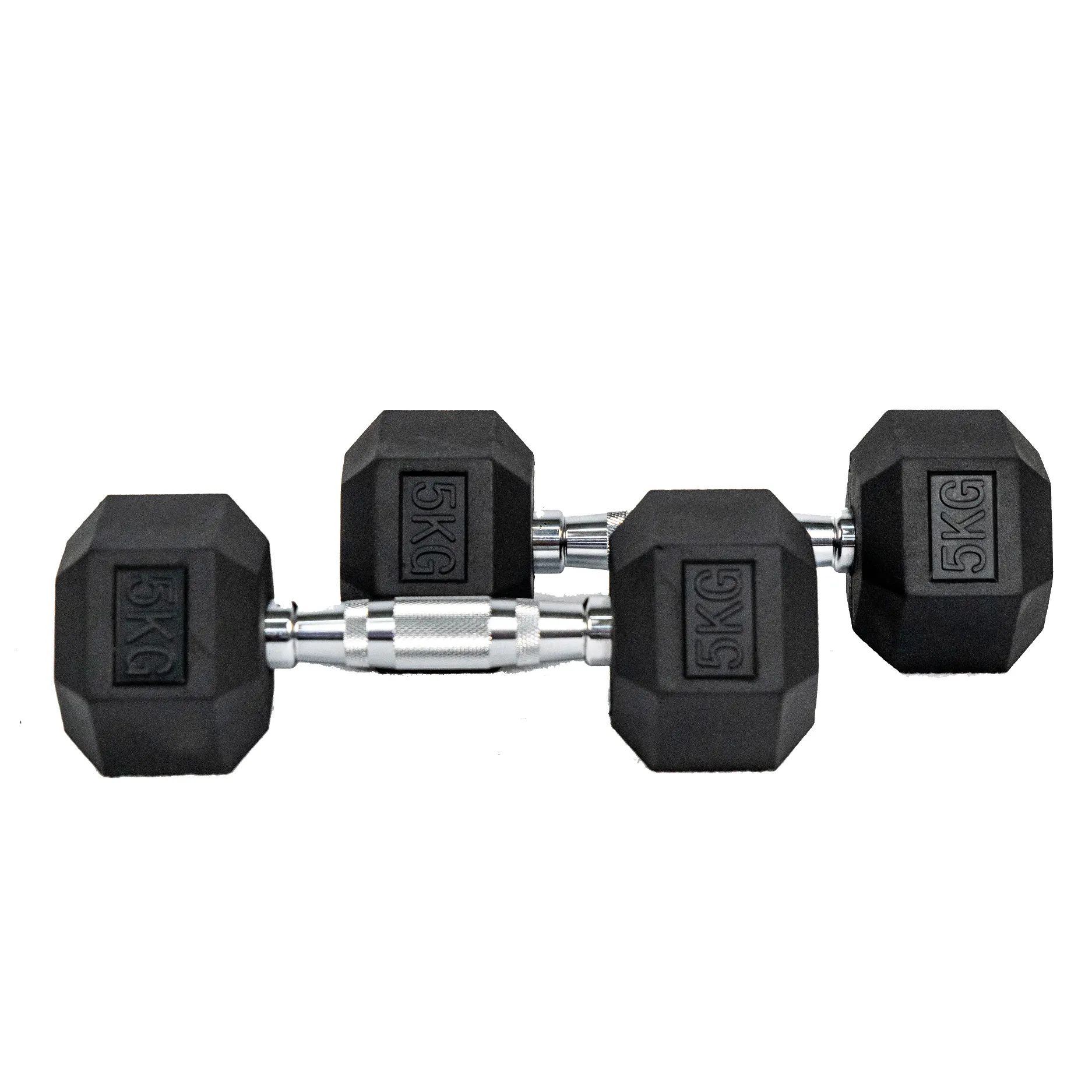 Hexagon Rubber Dumbbell Pair (KG)