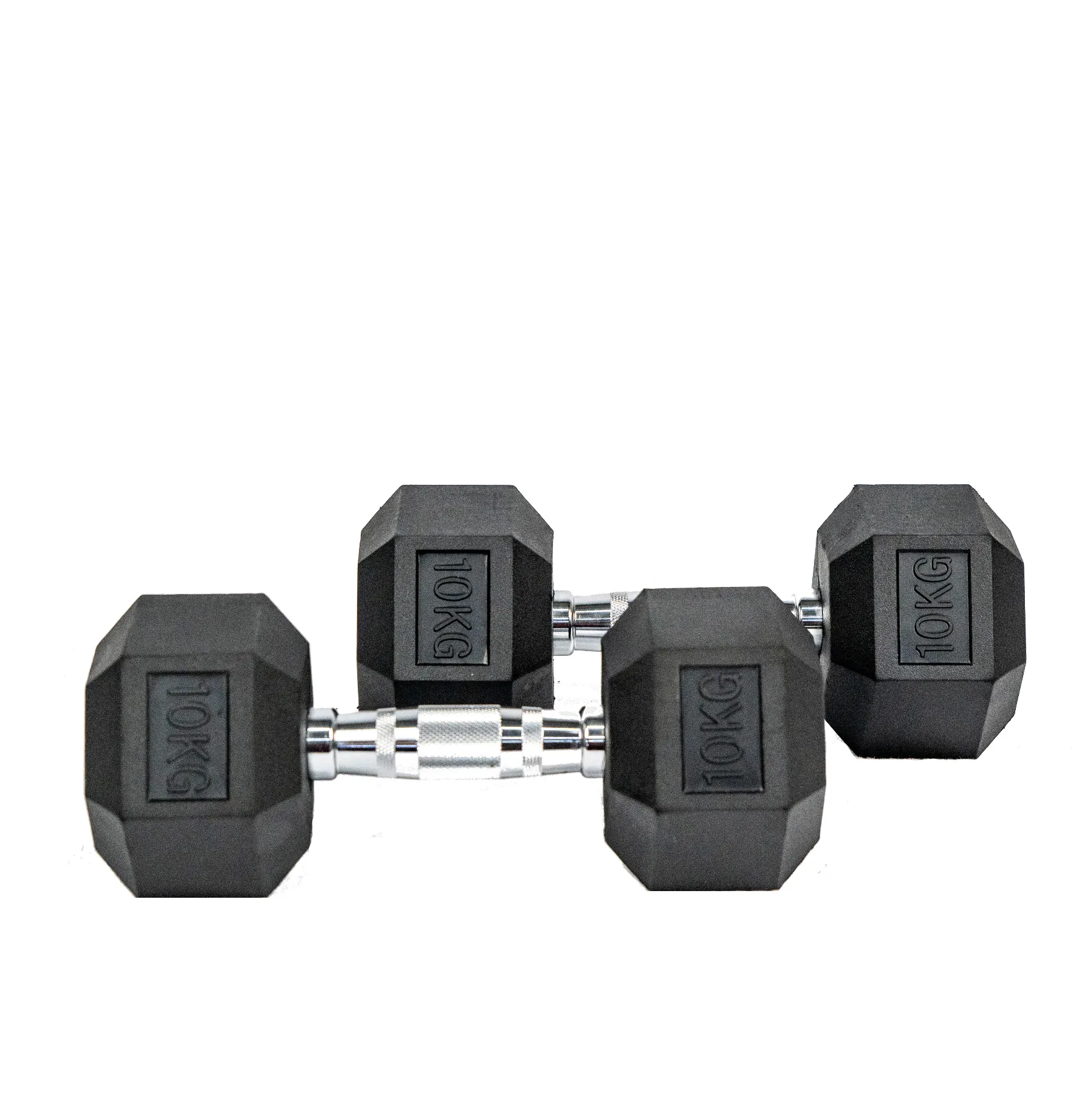 Hexagon Rubber Dumbbell Pair (KG)