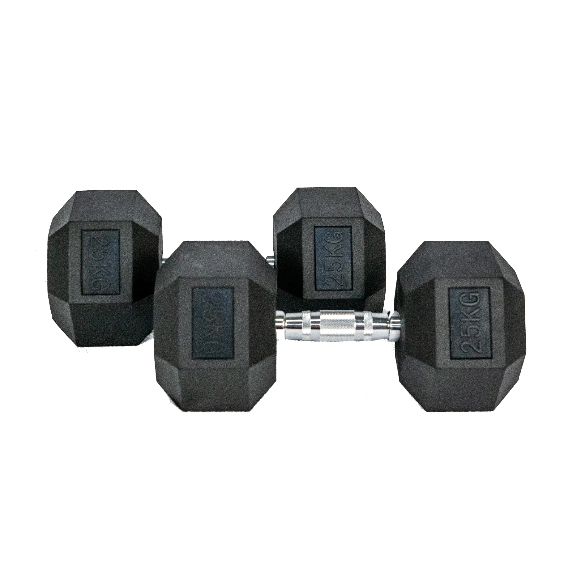 Hexagon Rubber Dumbbell Pair (KG)