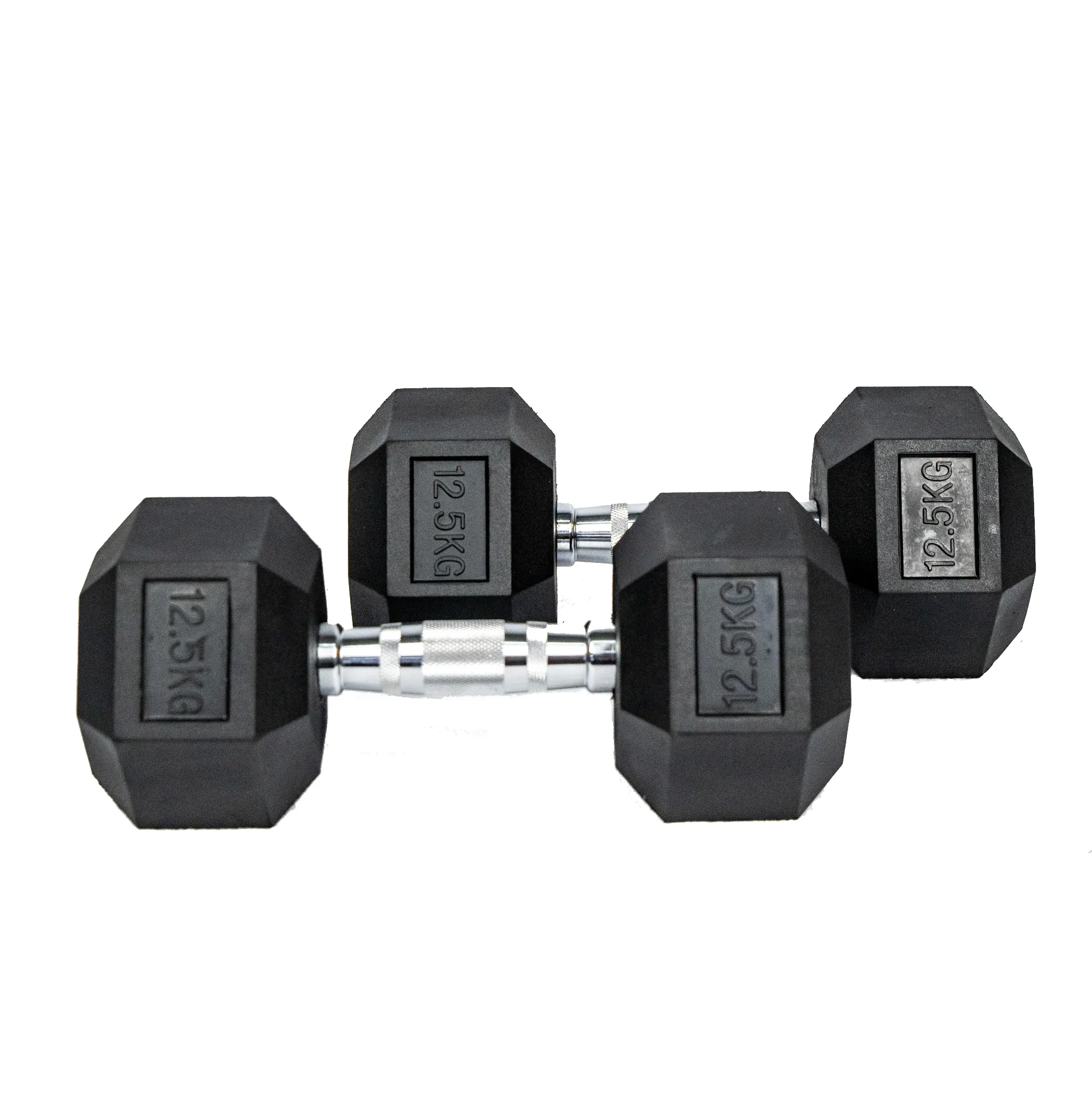 Hexagon Rubber Dumbbell Pair (KG)
