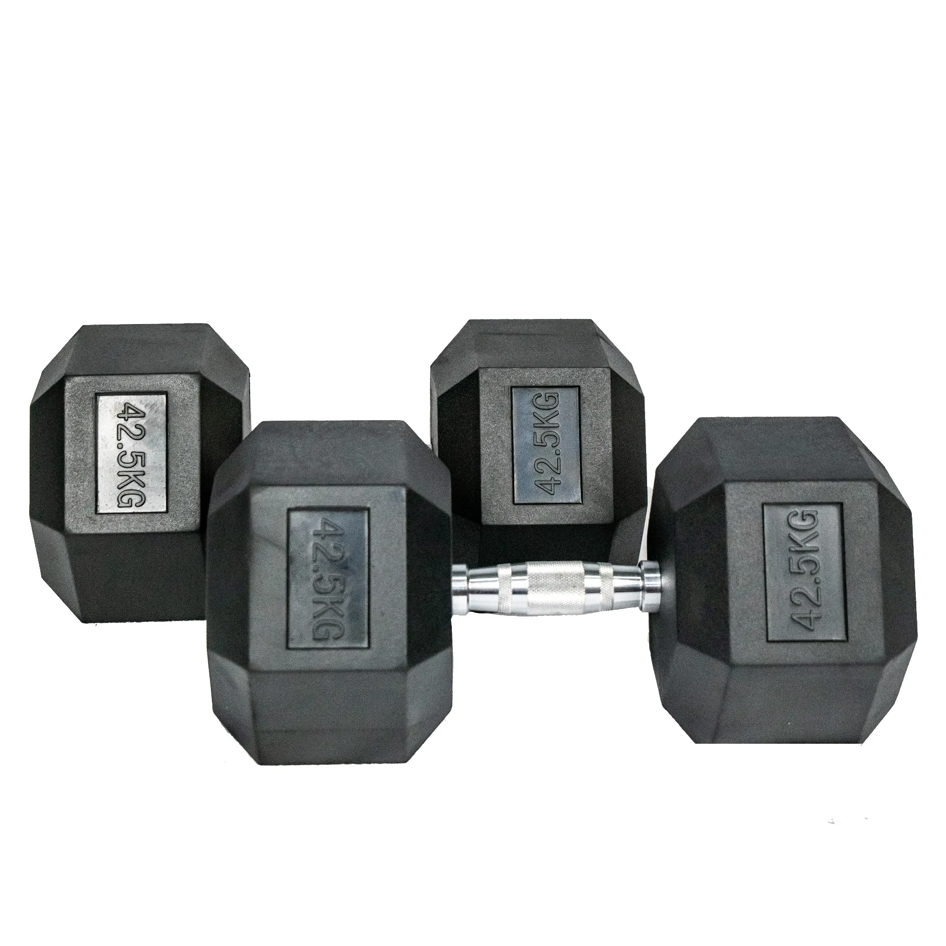 Hexagon Rubber Dumbbell Pair (KG)