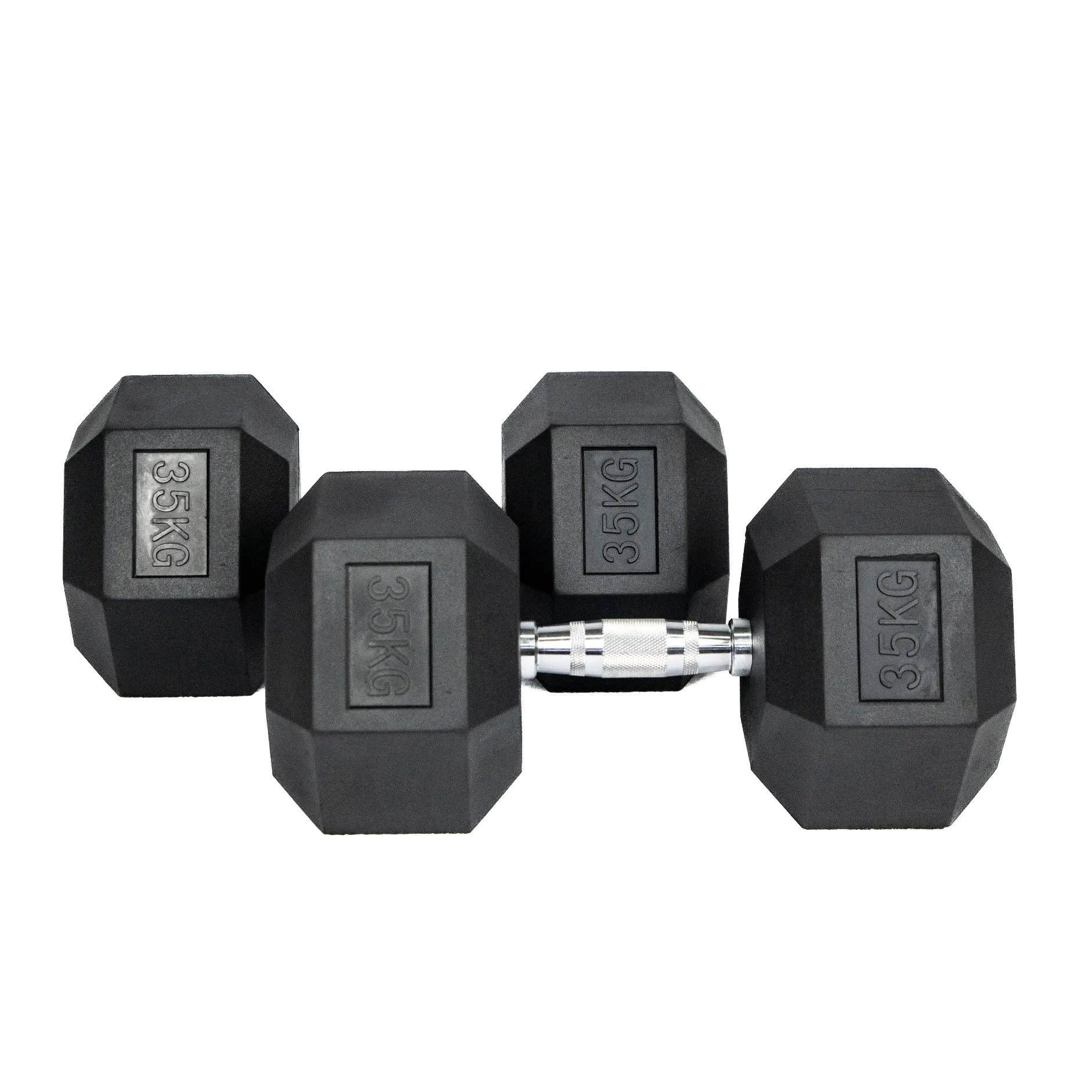Hexagon Rubber Dumbbell Pair (KG)