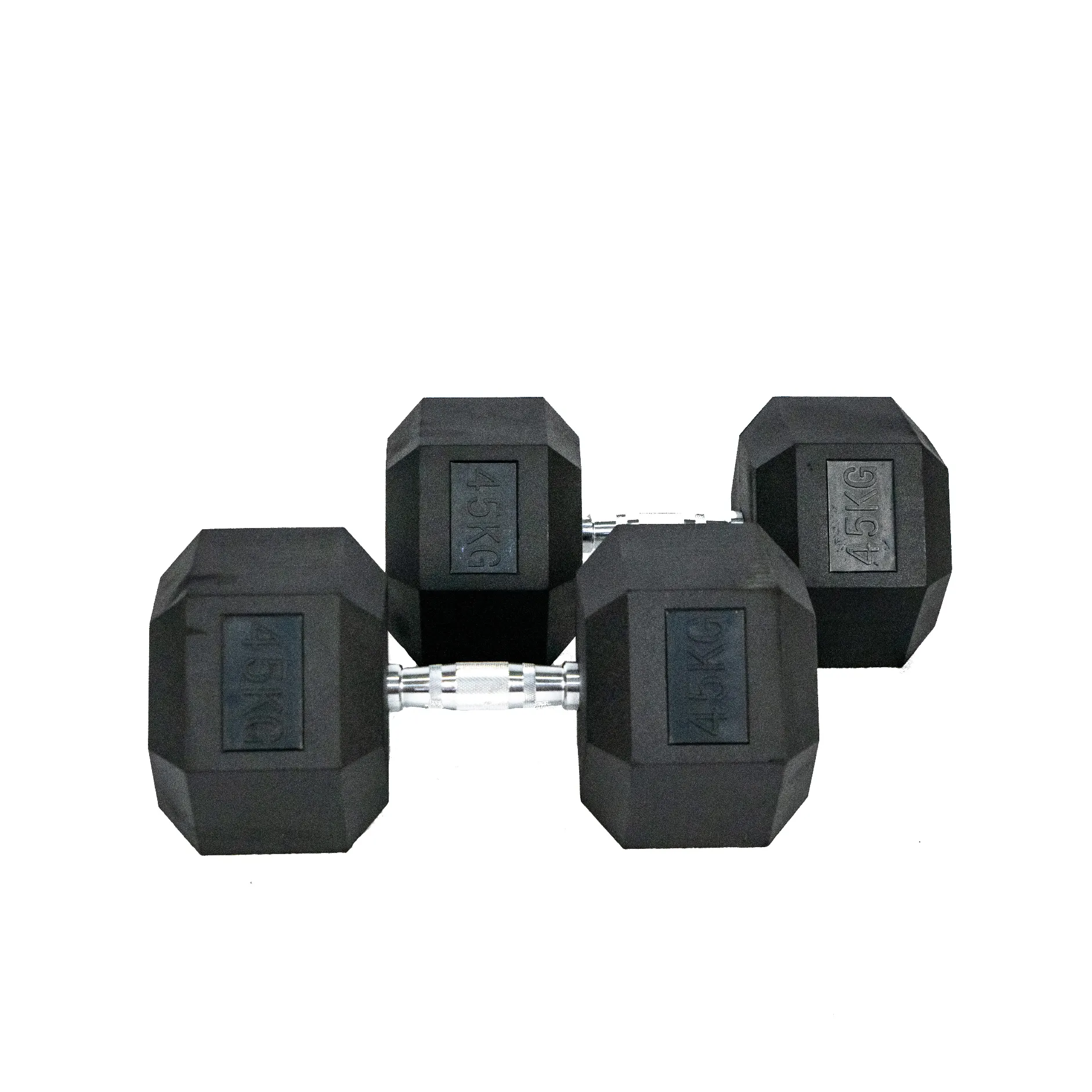 Hexagon Rubber Dumbbell Pair (KG)