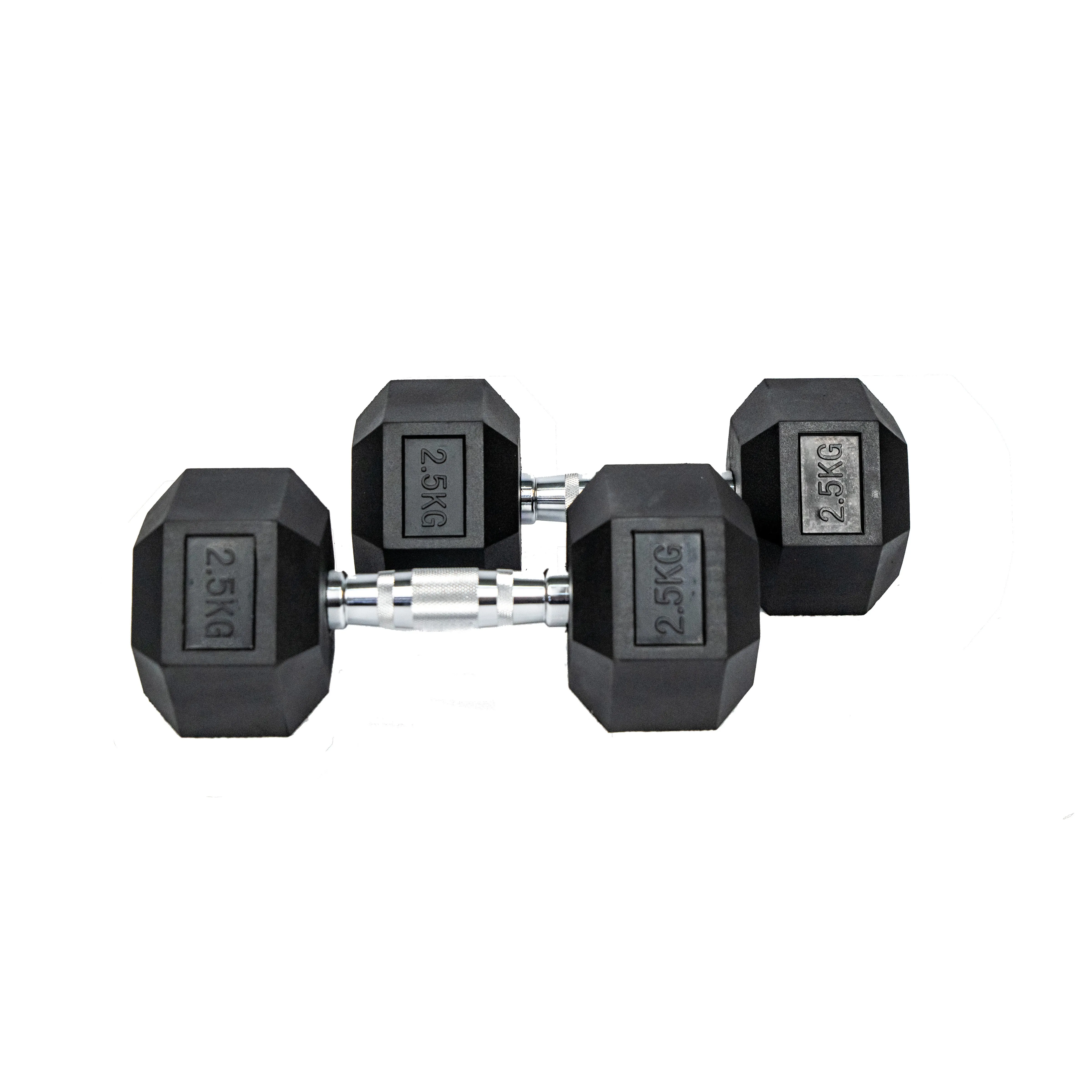 Hexagon Rubber Dumbbell Pair (KG)