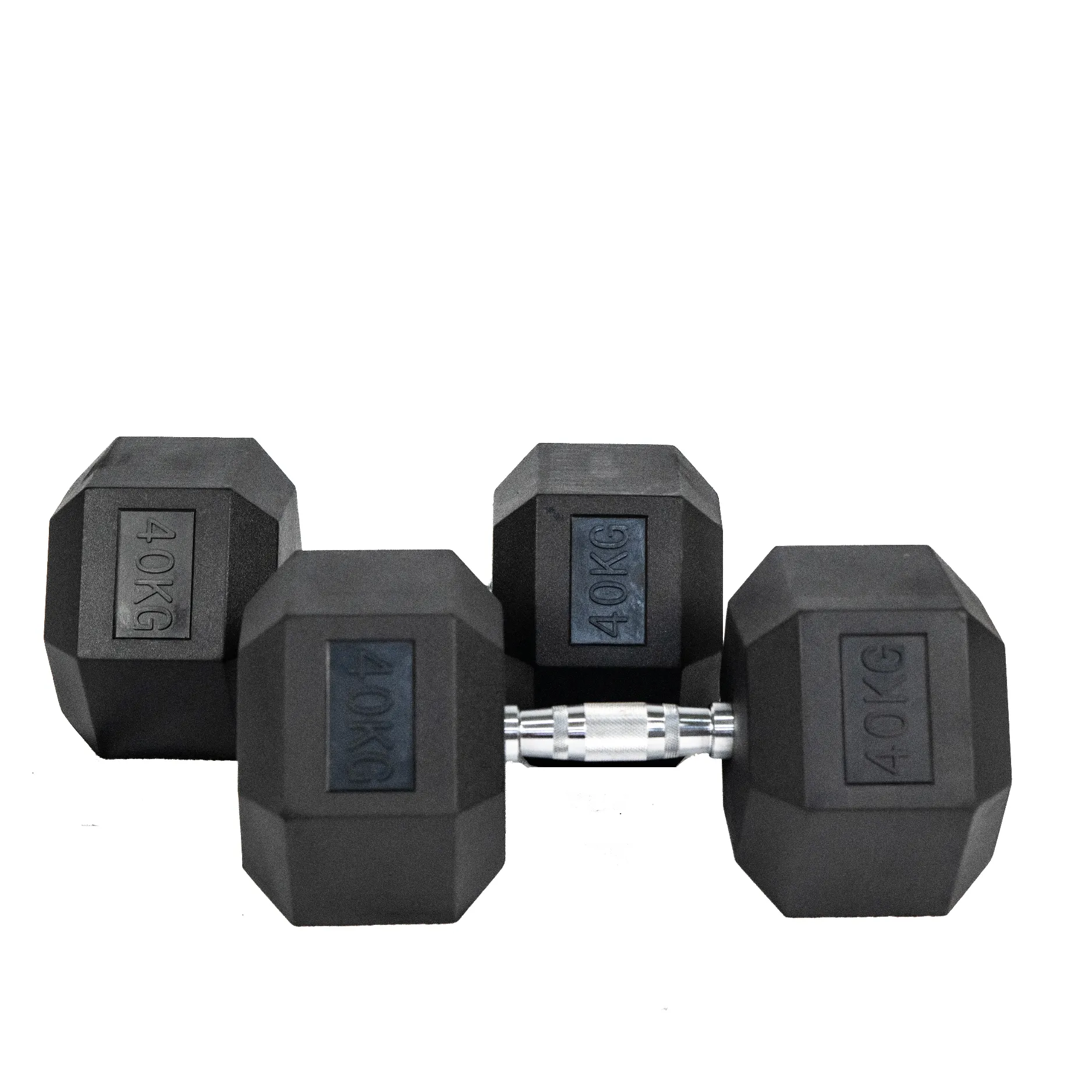 Hexagon Rubber Dumbbell Pair (KG)