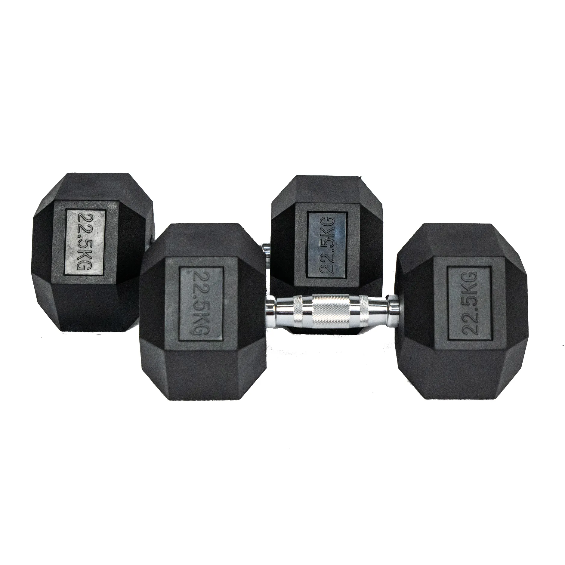 Hexagon Rubber Dumbbell Pair (KG)