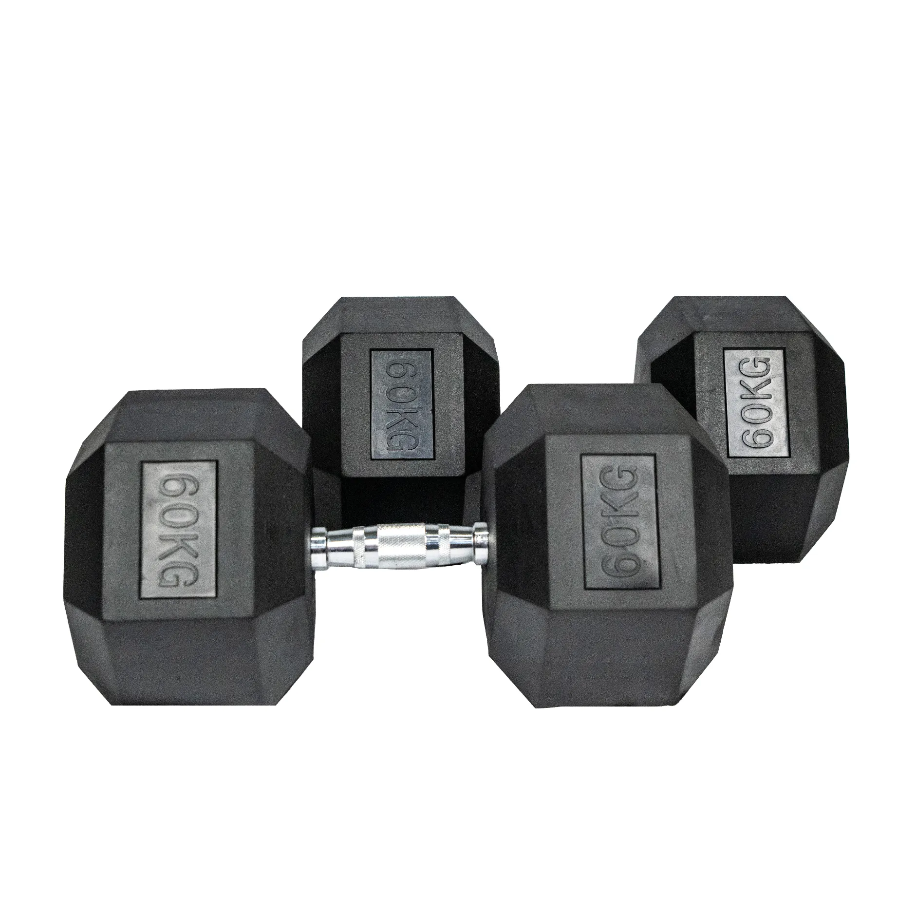 Hexagon Rubber Dumbbell Pair (KG)