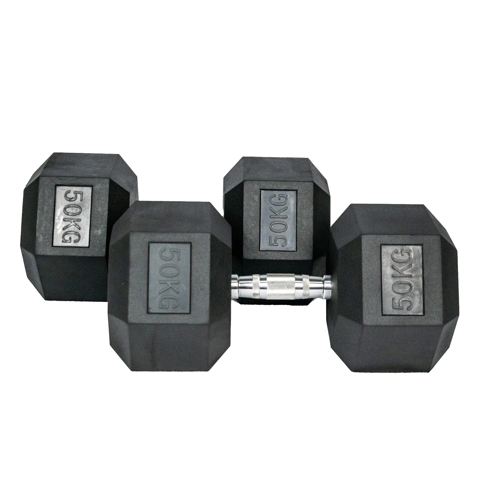 Hexagon Rubber Dumbbell Pair (KG)