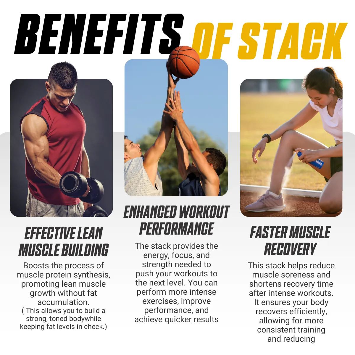LEAN MUSCLE Stack, Build Muscle, Boost Recovery and Strength