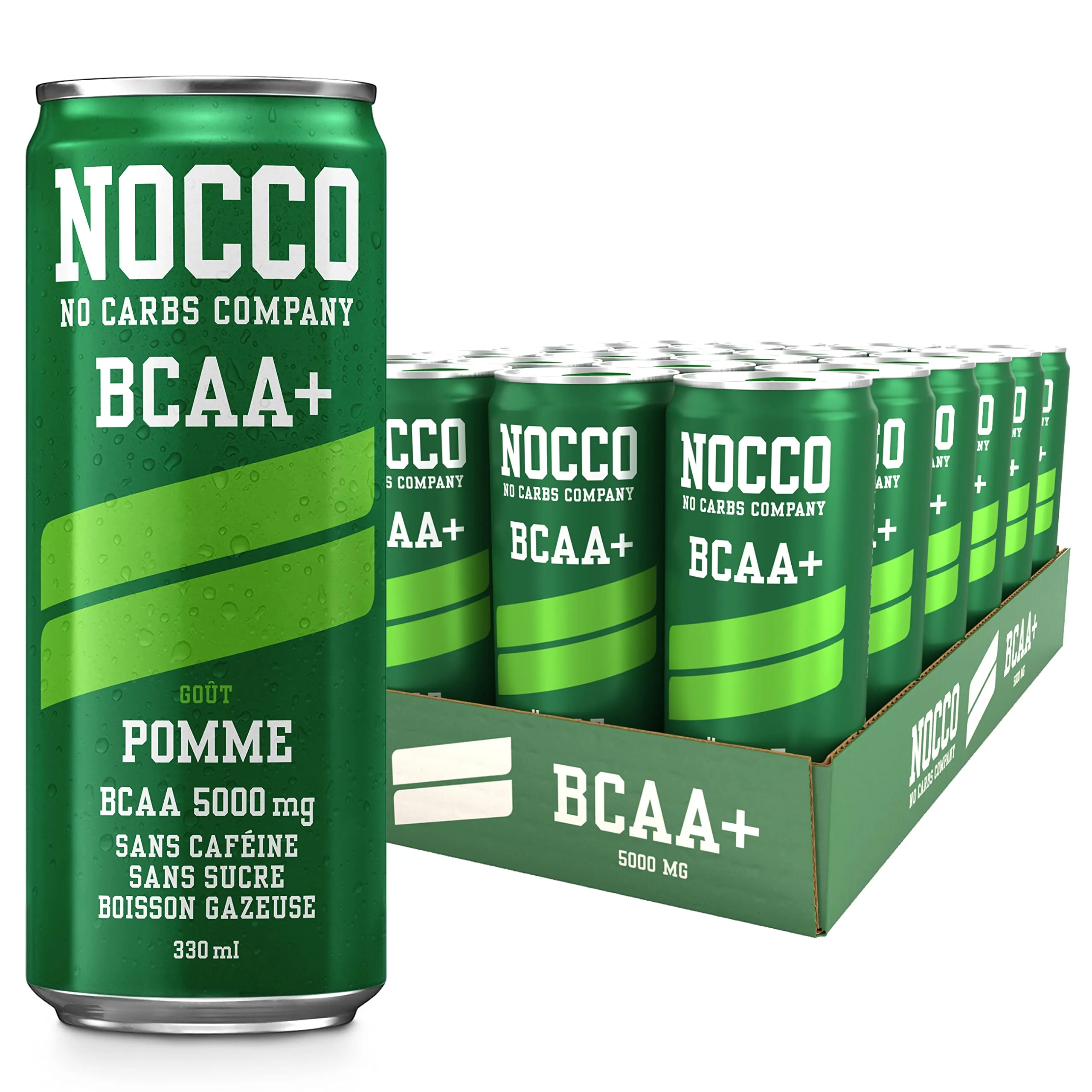 NOCCO Boisson nergissante got tropical 180 mg cafine 24x330ml Boissons nergtiques, Sans Sucre BCAA (Tropical)