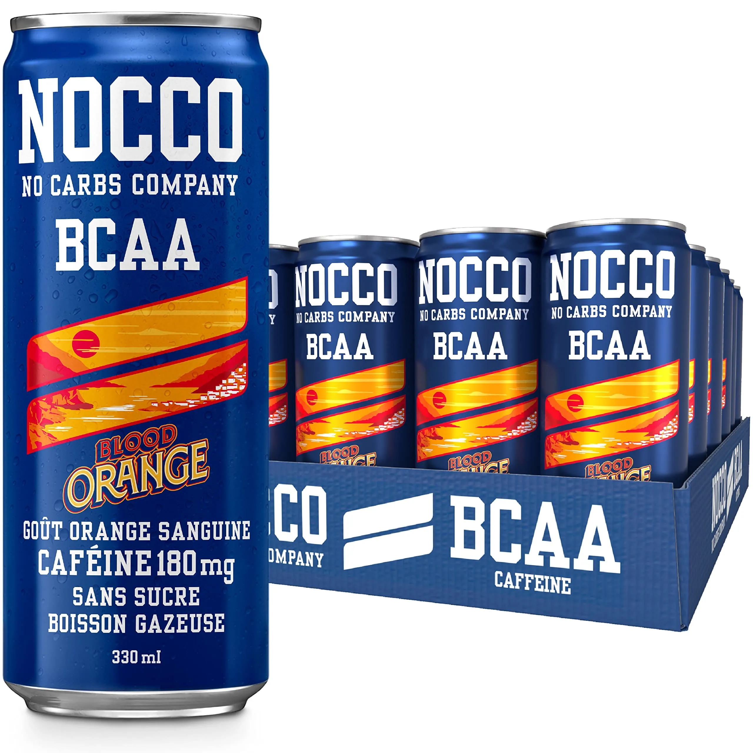 NOCCO Boisson nergissante got tropical 180 mg cafine 24x330ml Boissons nergtiques, Sans Sucre BCAA (Tropical)