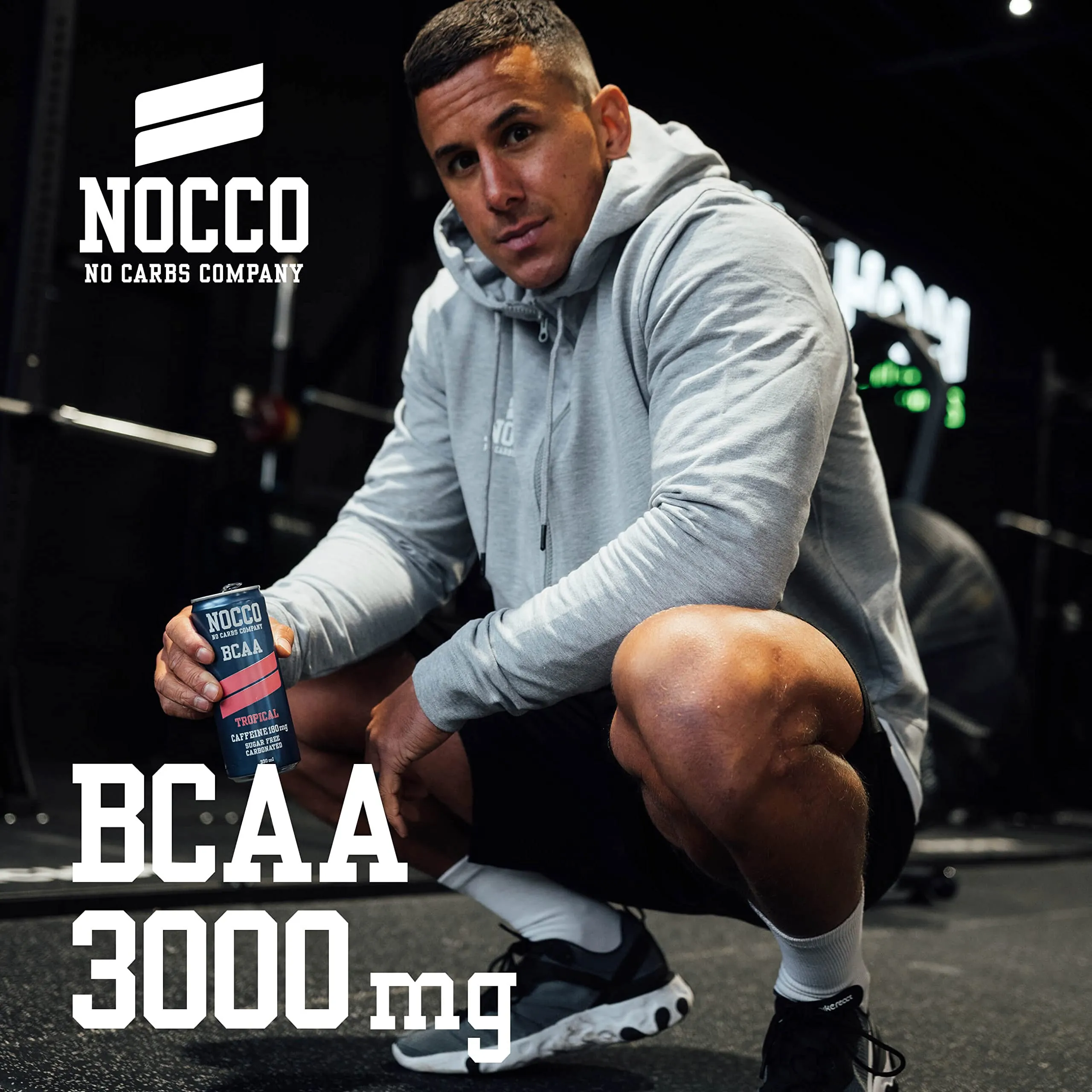 NOCCO Boisson nergissante got tropical 180 mg cafine 24x330ml Boissons nergtiques, Sans Sucre BCAA (Tropical)