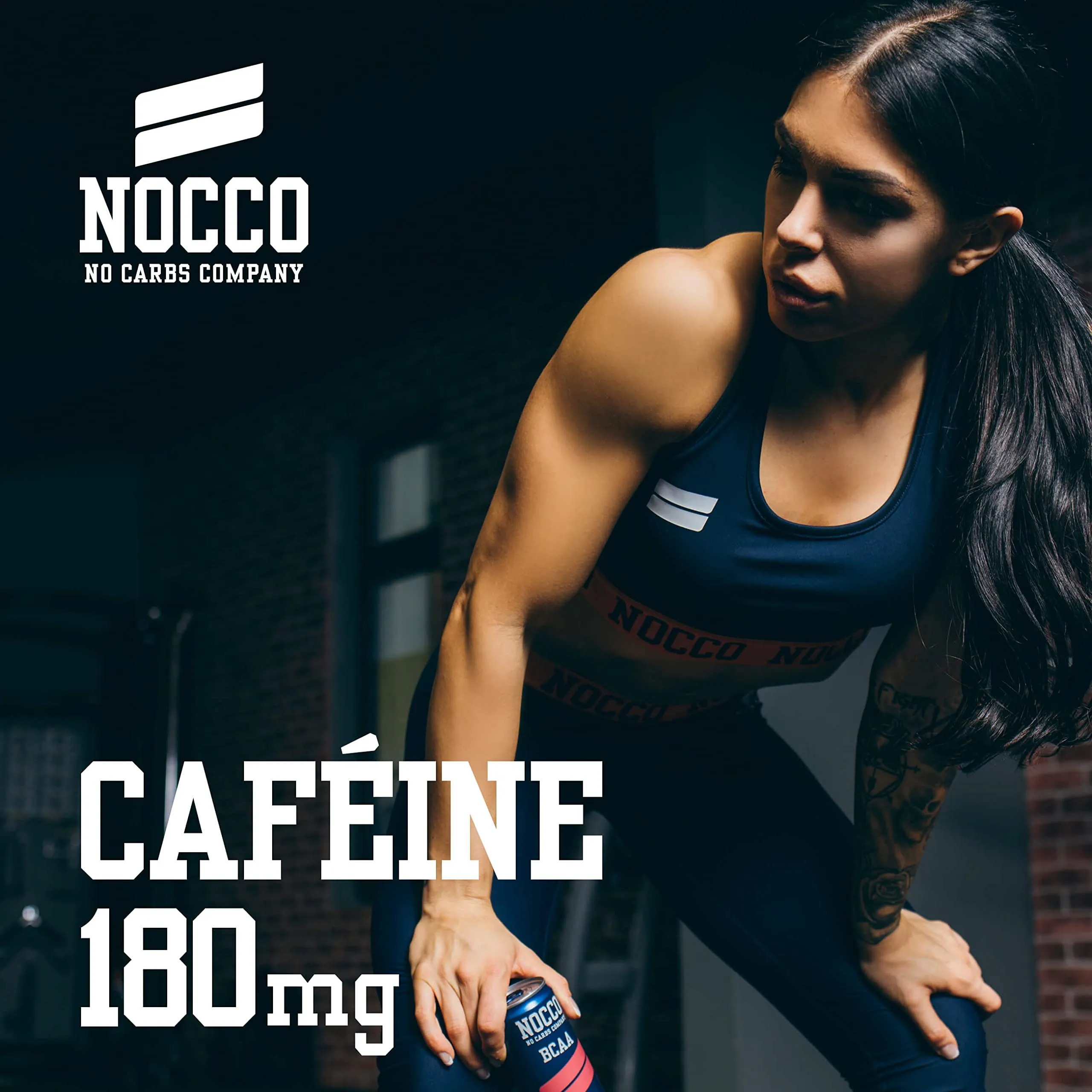 NOCCO Boisson nergissante got tropical 180 mg cafine 24x330ml Boissons nergtiques, Sans Sucre BCAA (Tropical)