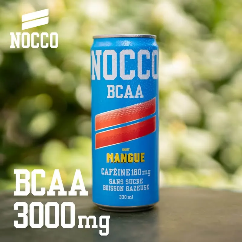 NOCCO Boisson nergissante got tropical 180 mg cafine 24x330ml Boissons nergtiques, Sans Sucre BCAA (Tropical)