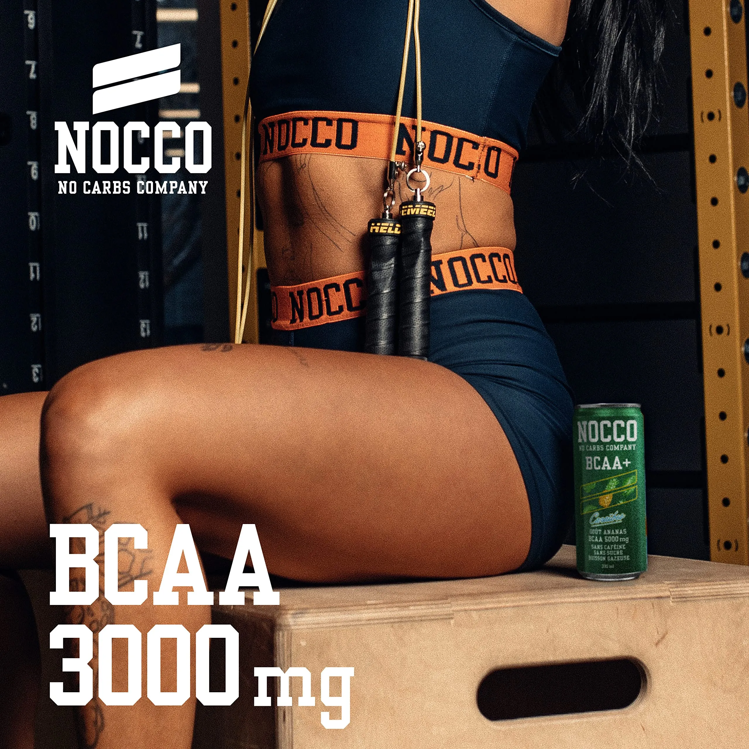 NOCCO Boisson nergissante got tropical 180 mg cafine 24x330ml Boissons nergtiques, Sans Sucre BCAA (Tropical)