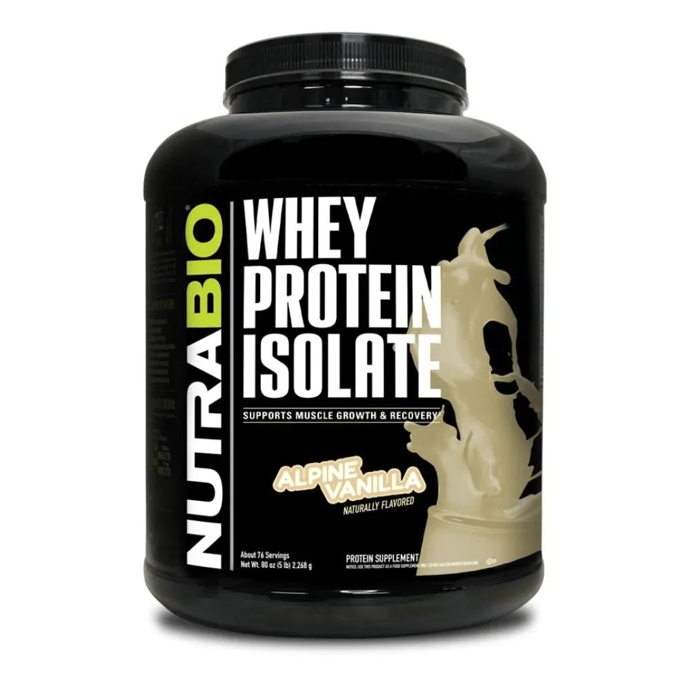 NutraBio 100% Whey Protein Isolate 75 Servings