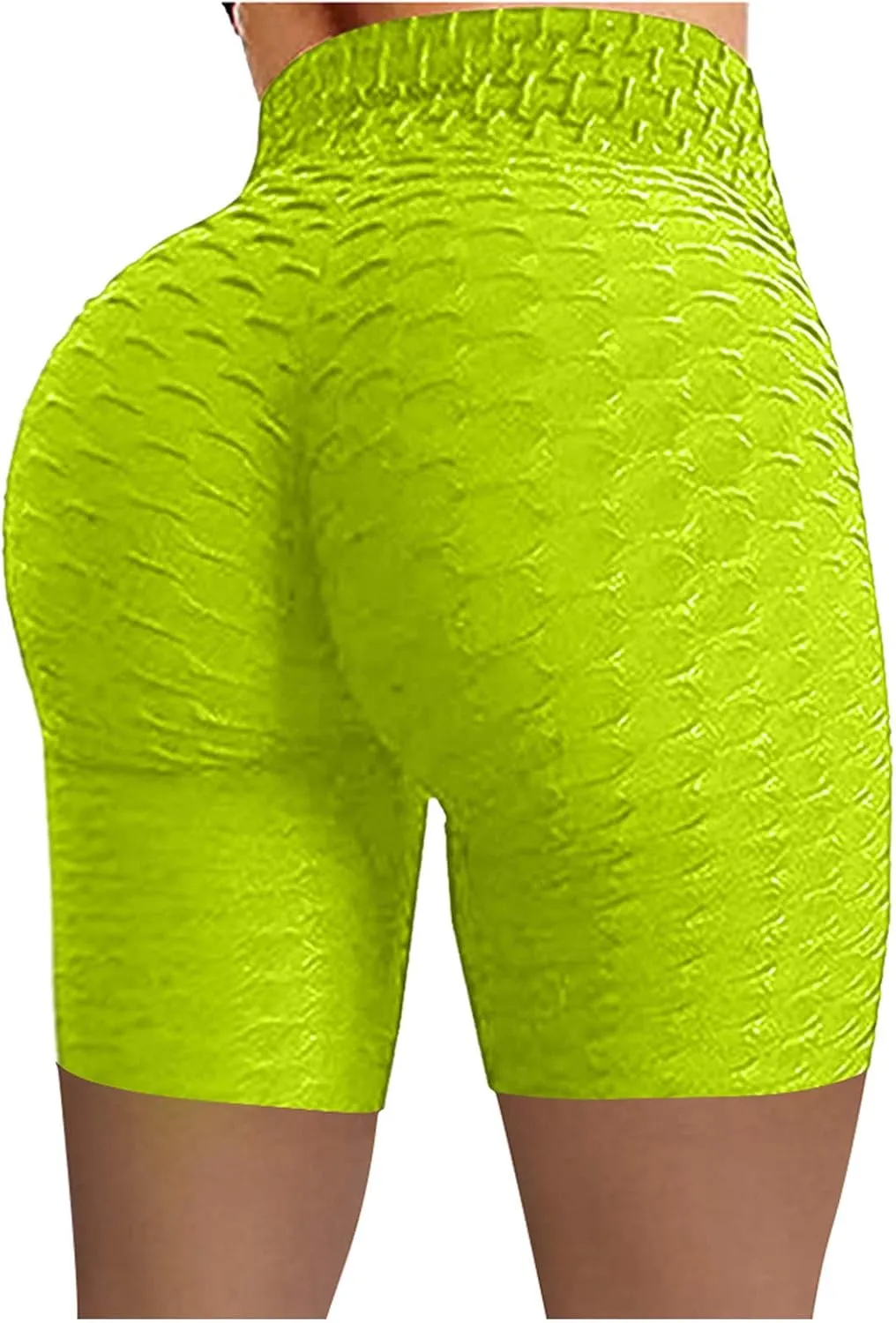 Shorts Fitness Hip Running High Biker Wrinkled Women Yoga Waist Pants Stretch Yoga Pants
