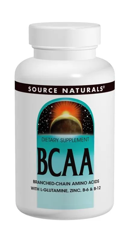 SOURCE NATURALS - BCAA with L-Glutamine, Zinc, B6 and B12 - 240 Capsules