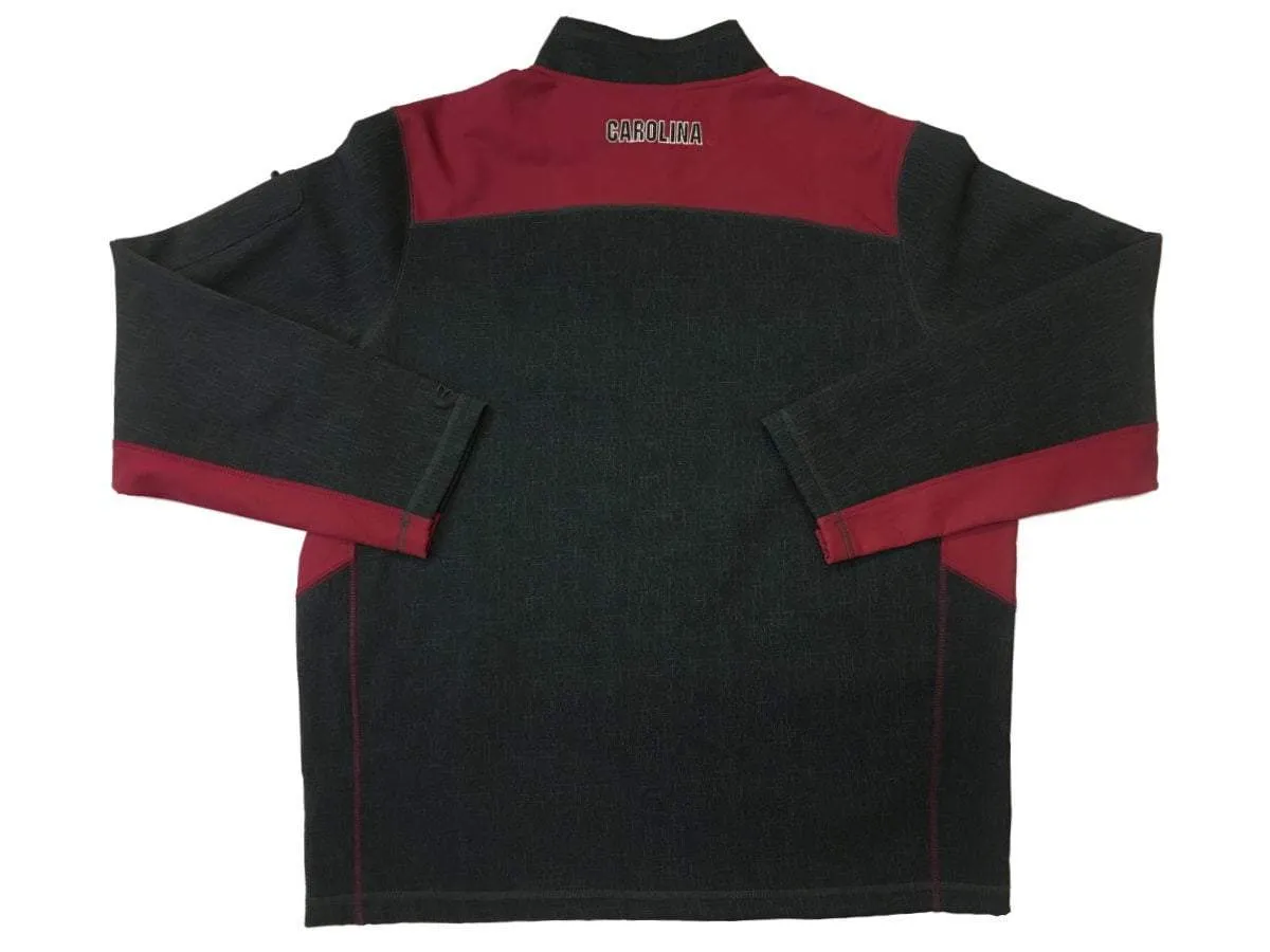 South Carolina Gamecocks Colosseum Gray Full Zip Performance Collared Jacket (L)