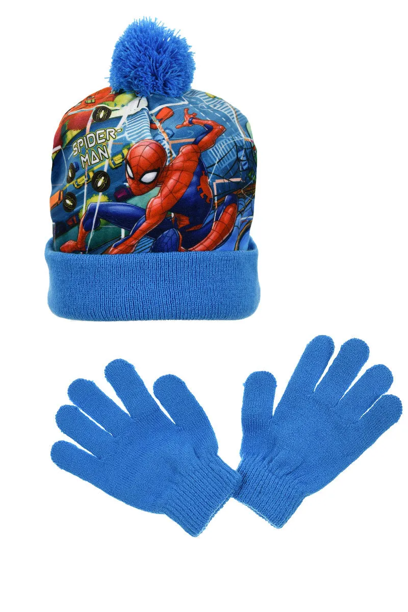 Spiderman hat and gloves set