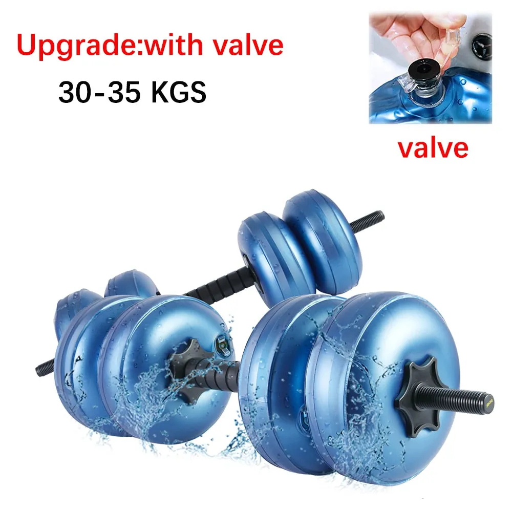 Travel Weight Dumbbell Set For Man Adjustable Free Water Dumbbells 30-35 KG  Exercise Home Fitness Weightlifting Training