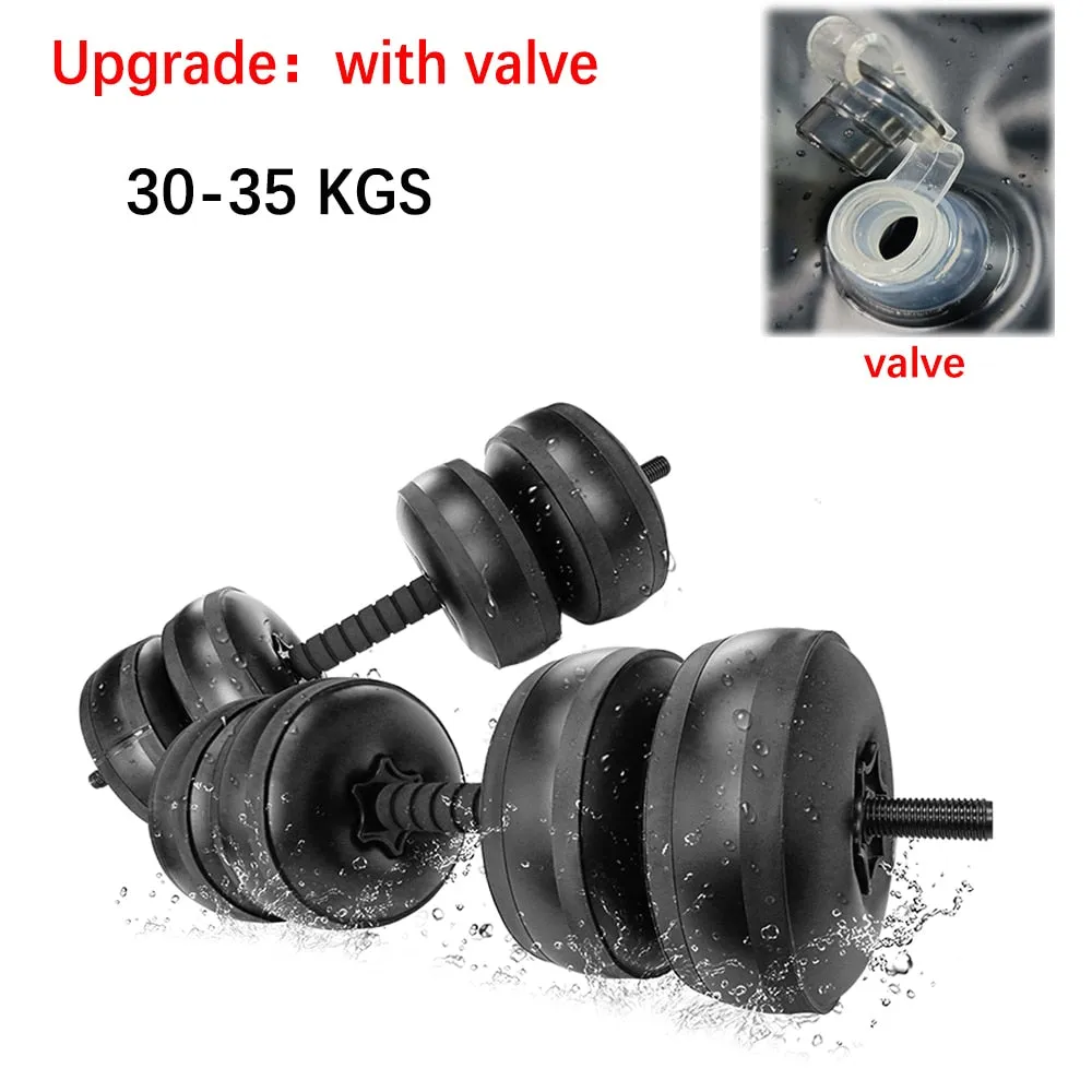 Travel Weight Dumbbell Set For Man Adjustable Free Water Dumbbells 30-35 KG  Exercise Home Fitness Weightlifting Training