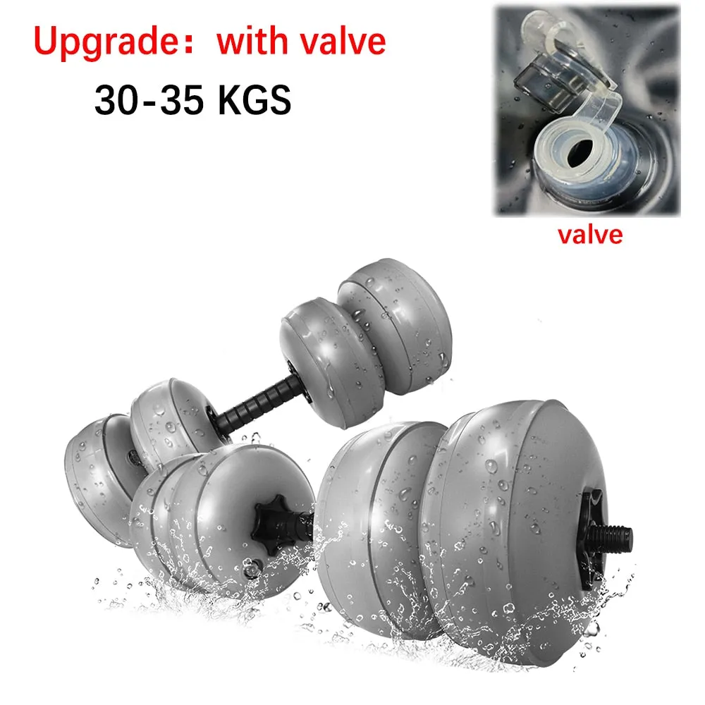 Travel Weight Dumbbell Set For Man Adjustable Free Water Dumbbells 30-35 KG  Exercise Home Fitness Weightlifting Training